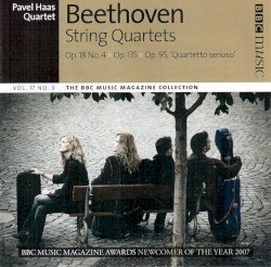 BBC Music, Volume 17, Number 9: String Quartets op. 18 no. 4 / op. 135 / op. 95, ‘Quartetto serioso’