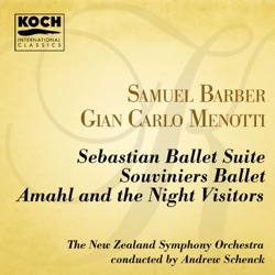 Barber: Souveniers / Menotti: Sebastian / Amahl and the Night Visitors