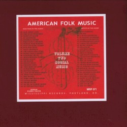 Anthology of American Folk Music, Volume Two: Social Music