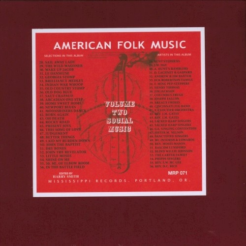 Anthology of American Folk Music, Volume Two: Social Music