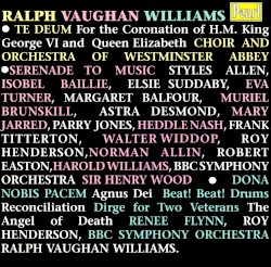 Te Deum: For the Coronation of H.M. King George VI and Queen Elizabeth / Serenade to Music / Dona nobis pacem