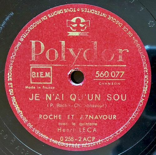Je n’ai qu’un sou / Tant de monnaie