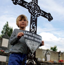Leave Stickers on our Graves