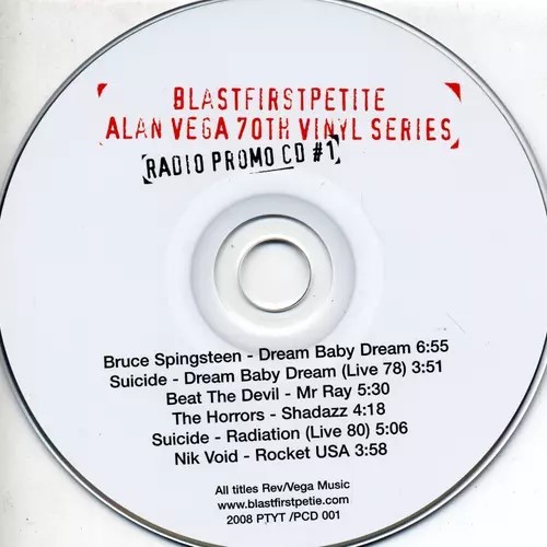 Blast First Petite Alan Vega 70th Vinyl Series: Radio Promo CD #1