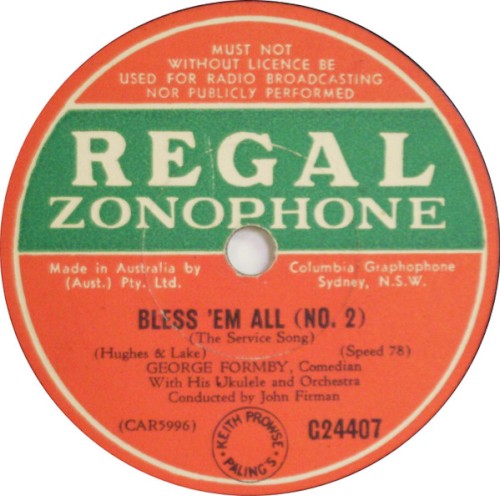 Bless 'em All (No. 2) / You'll Be Far Better Off in a Home