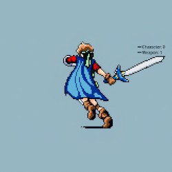 Character 0, Weapon 1