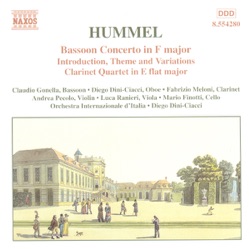 Bassoon Concerto in F major / Introduction, Theme and Variations / Clarinet Quartet in E-flat major