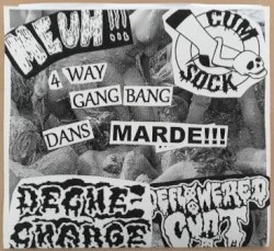 4 way gang bang dans marde !!!