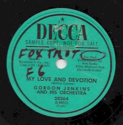 My Love and Devotion / Just Say the Word