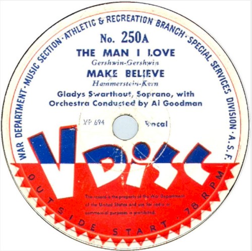 The Man I Love / Make Believe / Danny Boy / Song of the Vagabonds