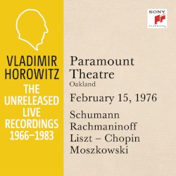 Vladimir Horowitz in Recital at Paramount Theatre Oakland February 15 1976