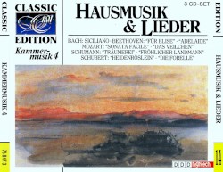 Kammermusik 4: Hausmusik & Lieder
