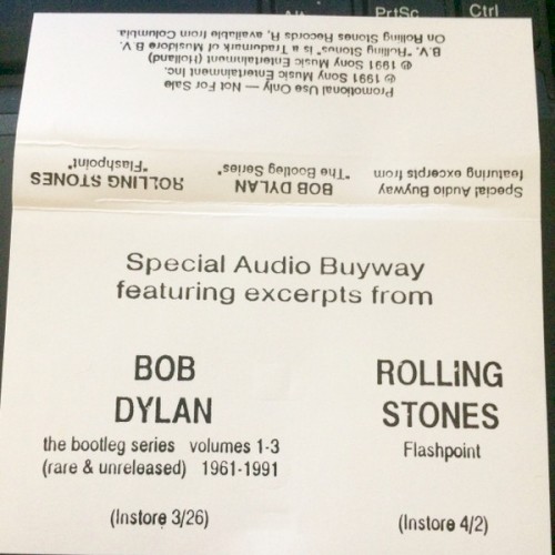 Special Audio Buyway: featuring excerpts from Bob Dylan and Rolling Stones