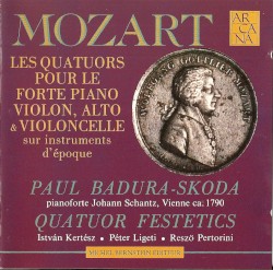 Les quatuors pour le forte piano, violon, alto & violoncelle sur instruments d'èpoque