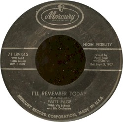 I’ll Remember Today / My How the Time Goes By