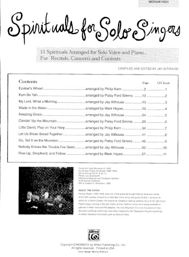 Spirituals for Solo Singers Medium High Voice Accompaniament CD