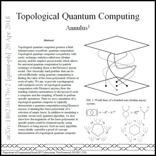 Topological Quantum Computing