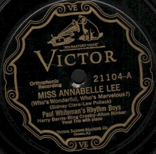 Miss Annabelle Lee (Who’s Wonderful, Who’s Marvelous?) / Everybody Loves My Girl