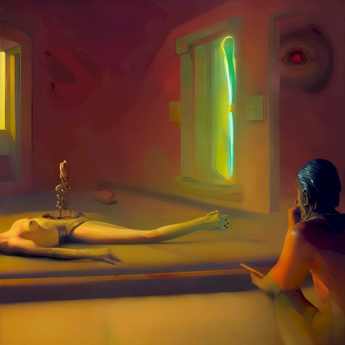 Artist's Cutthroat Grip on His Daily Food for Thought
