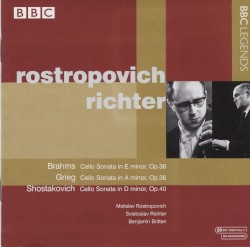 Brahms: Cello Sonata in E minor, op. 38 / Grieg: Cello Sonata in A minor, op. 36 / Shostakovich: Cello Sonata in D minor, op. 40