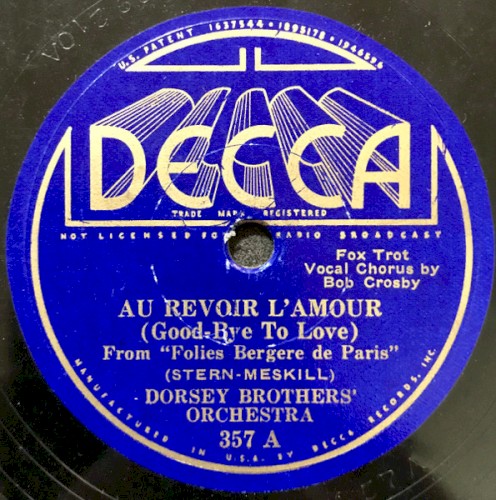 Au revoir l’amour / Singing a Happy Song