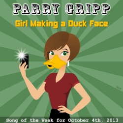 Girl Making a Duck Face