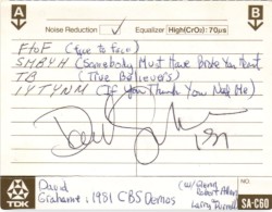The CBS Demos 1981