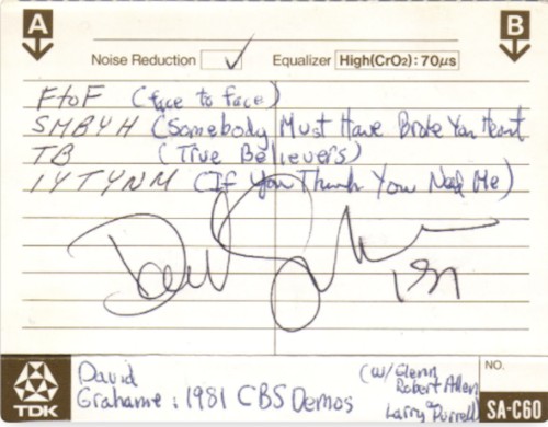 The CBS Demos 1981