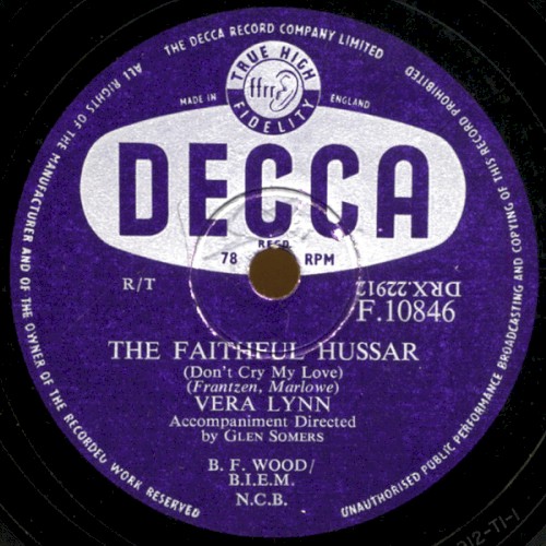 The Faithful Hussar (Don't Cry My Love) / The One Beside You