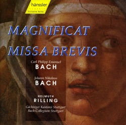 C.P.E. Bach: Magnificat / J.N. Bach: Missa brevis