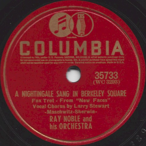 A Nightingale Sang in Berkeley Square / We Three