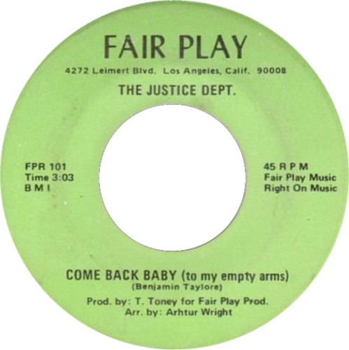 Come Back Baby (to my empty arms) / It Could Be More Beautiful Than Life
