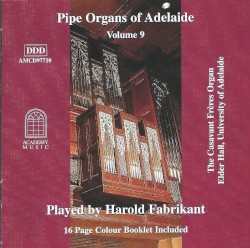 Pipe Organs of Adelaide, Volume 9