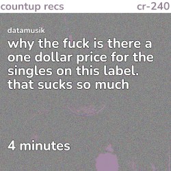 why the fuck is there a one dollar price for the singles on this label. that sucks so much
