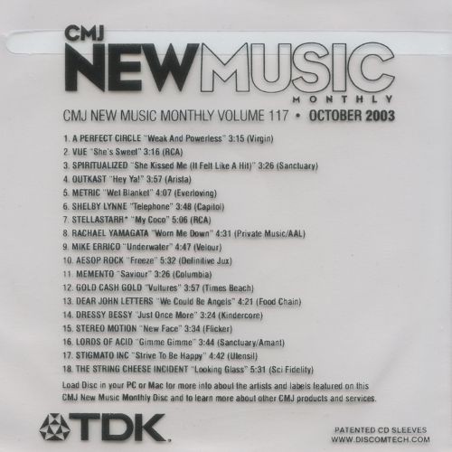 CMJ New Music Monthly, Volume 117: October 2003