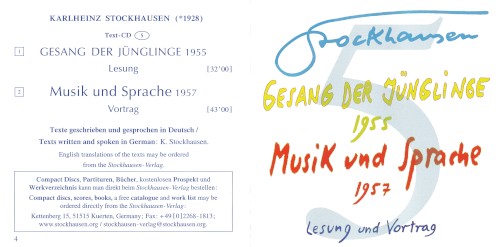 GESANG DER JÜNGLINGE 1955 / Musik und Sprache 1957: Lesung und Vortrag