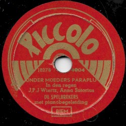 Onder moeders paraplu (In den regen) / Hannes loopt op klompen (Koppig)