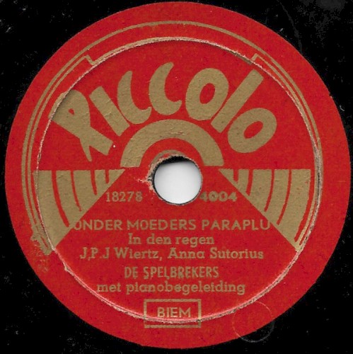 Onder moeders paraplu (In den regen) / Hannes loopt op klompen (Koppig)