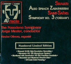 Strauss: Also Sprach Zarathustra! / Saint-Saëns: Symphony no. 3 ("Organ")