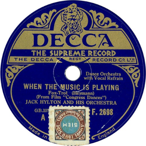 When the Music Is Playing / Just Once for All Time