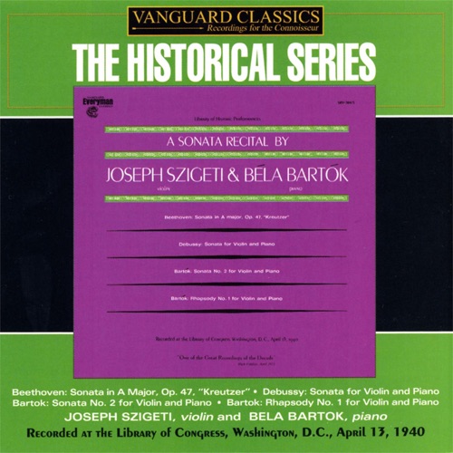 A Sonata Recital by Béla Bartók and Joseph Szigeti