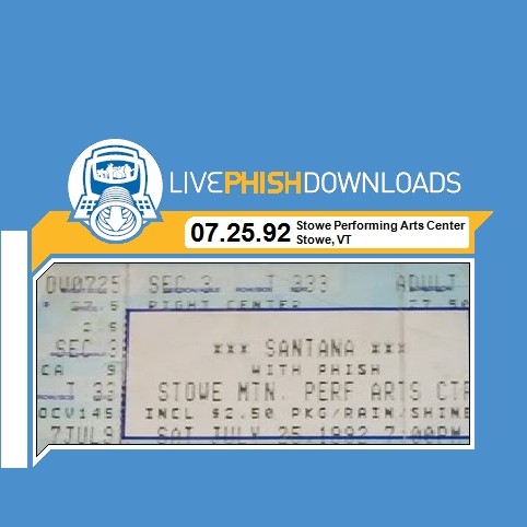 1992-07-25: Stowe Performing Arts Center, Stowe, VT, USA