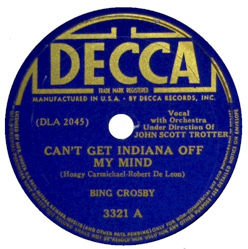 Can’t Get Indiana Off My Mind / I Found a Million Dollar Baby (in a Five and Ten Cent Store)