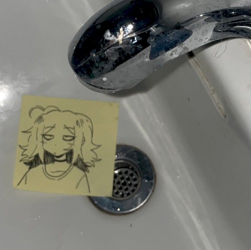 in the sink.