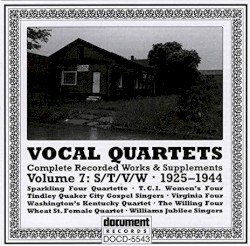 Vocal Quartets, Vol. 7 STVW (1925-1943)