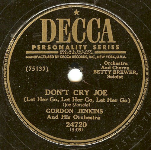 Don't Cry Joe / Perhaps, Perhaps, Perhaps