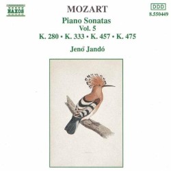 Piano Sonatas, Volume 5: K. 280 / K. 333 / K. 457 / K. 475