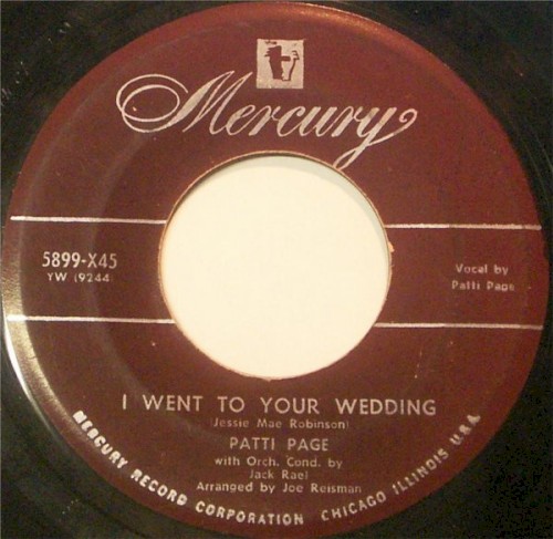 I Went to Your Wedding / You Belong to Me