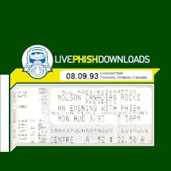 1993-08-09: Concert Hall, Toronto, Ontario, Canada