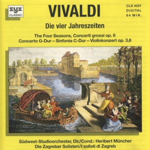 The Four Seasons / Concerto in G major / Symphony in C major / Violin Concerto in A minor Op. 3/6 (Südwest-Studioorchester feat. conductor: Heribert Münchner / I Solisti di Zagreb)